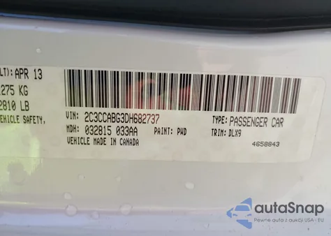 2013 Chrysler 300 300S from USA, damaged, VIN 2C3CCABG3DH682737